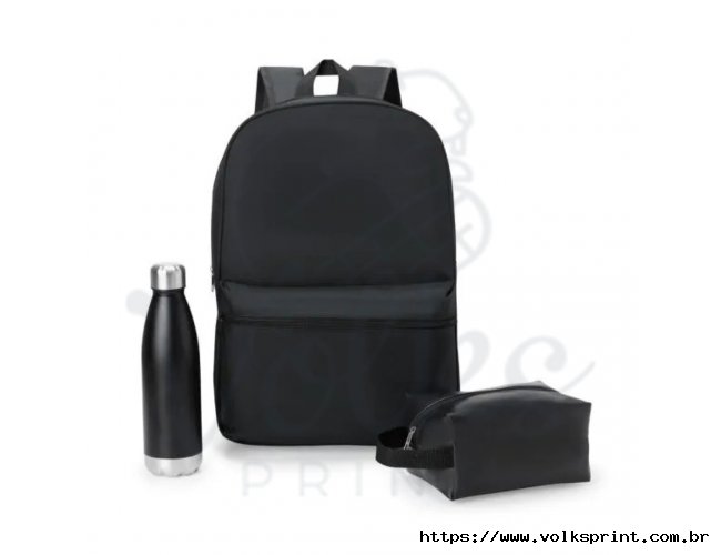 Conj. Mochila, Necessaire E Garrafa - 3 Ps