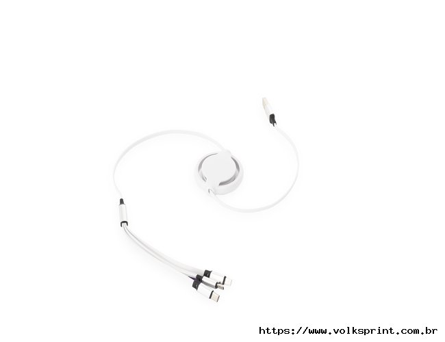 Cabo USB Retrátil 3 em 1